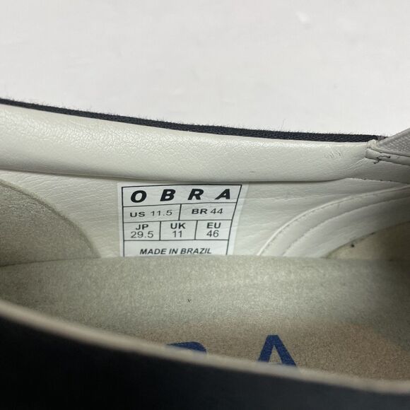 OBRA Mens 240 Black Canvas Sneakers Size 11 Vulcanized Footwear Casual Shoe - Picture 9 of 9